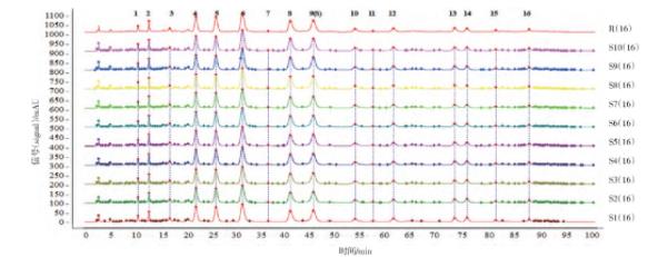 图1 10批便可通片高效液相（HPLC）指纹图谱   